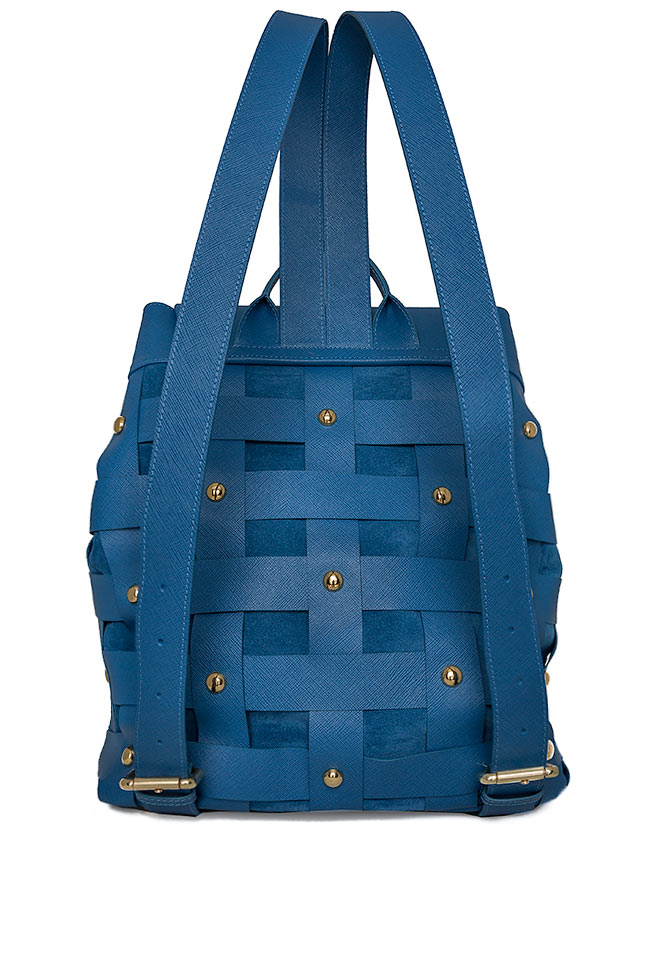 Blue leather backpack Wisdom Backpack by Blanche image 2