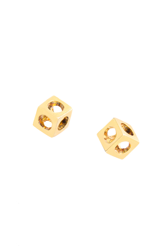 Let's play a game 14 karate gold earrings Minionette image 0