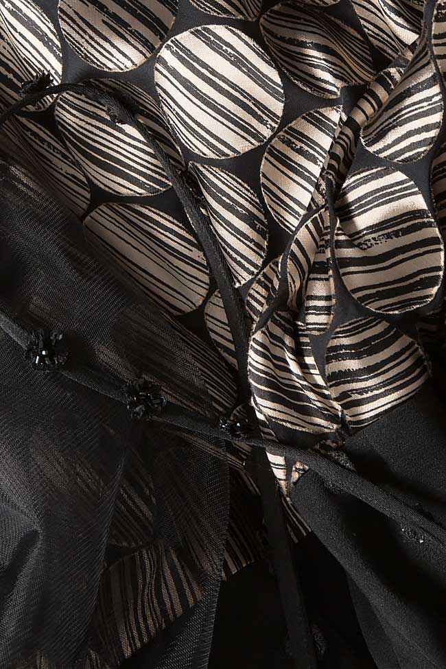 Silk maxi dress with detachable tulle apron Simona Semen image 3