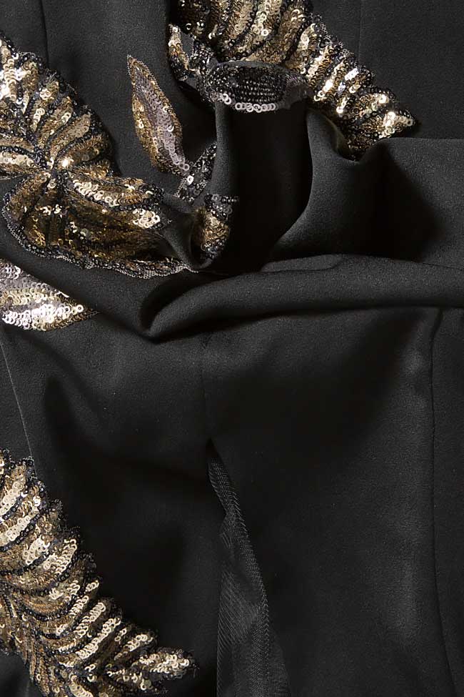 Robe maxi en crêpe avec sequins cousus à la main Simona Semen image 4