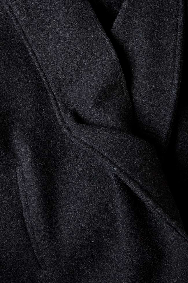 Palton din amestec de lana Carmina Cimpoeru imagine 4