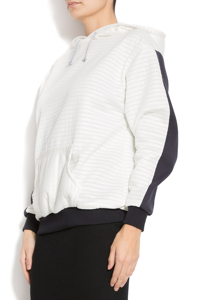 Sweatshirt en coton mélangé avec carreaux A03 image 1