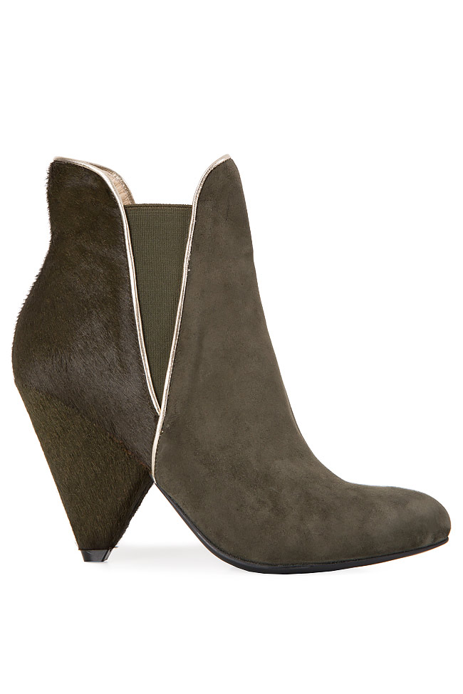 Suede and fur Chelsea boots Ana Kaloni image 0