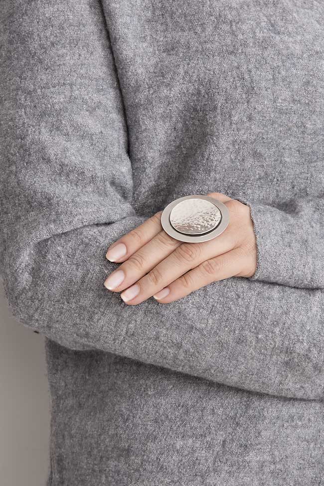 silver-plated ring SILVER ROUND Bon Bijou image 3
