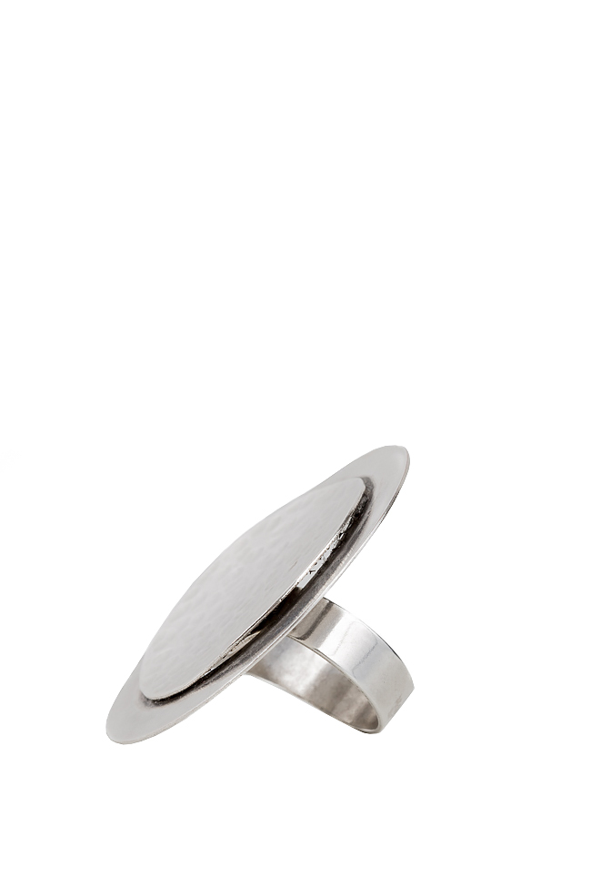 silver-plated ring SILVER ROUND Bon Bijou image 1