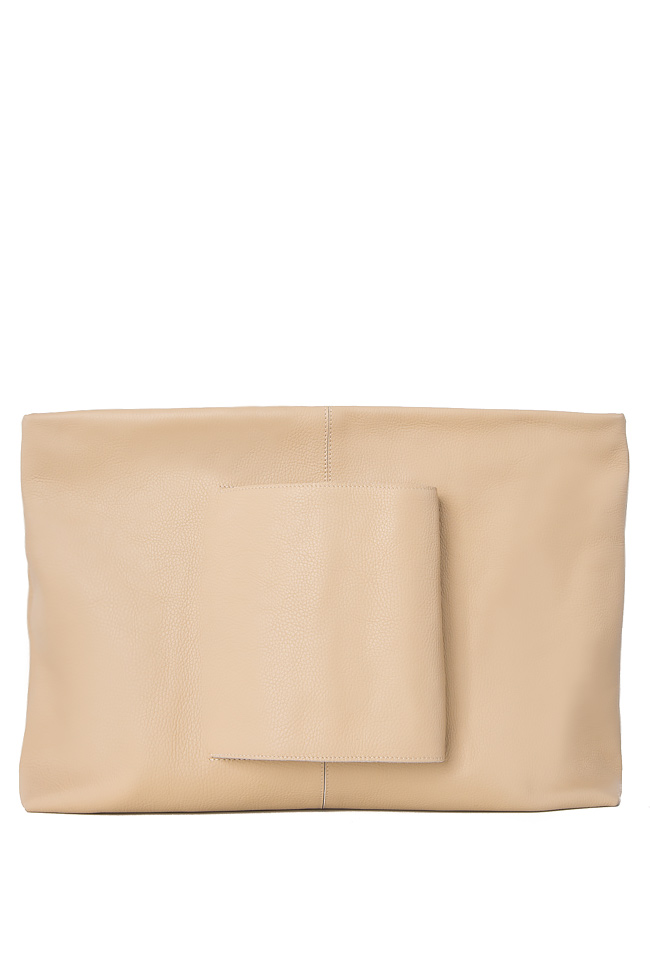 Oversized textured-leather bag Zenon image 0