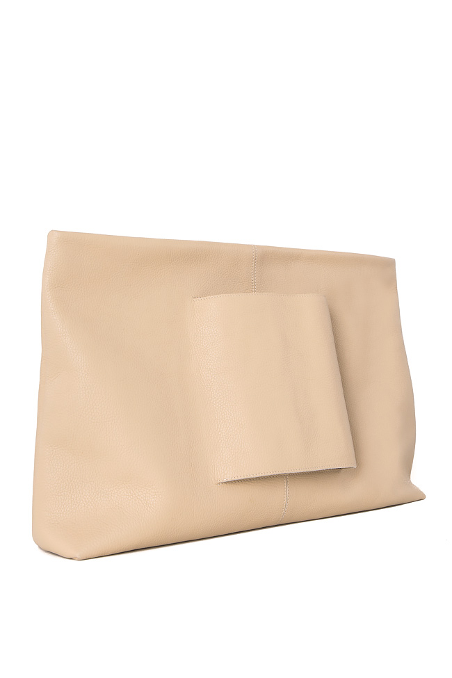 Oversized textured-leather bag Zenon image 1
