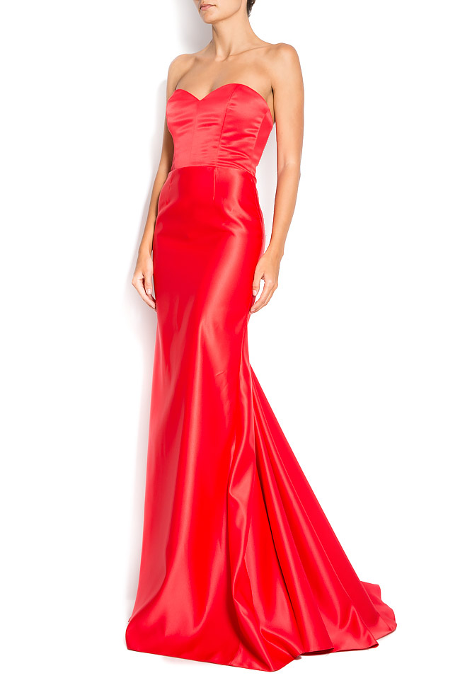 Strapless taffeta red gown Cloche image 1