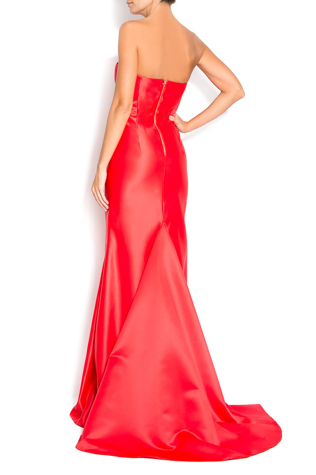 Strapless taffeta red gown Cloche image 2