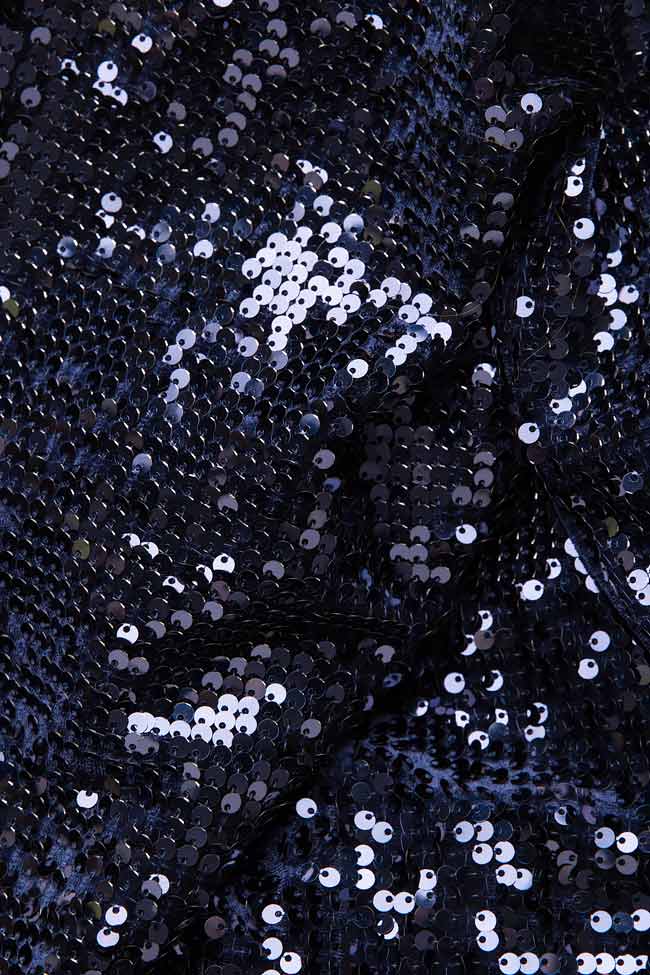 Open-back sequined velvet mini dress Raffaela Moraru image 3