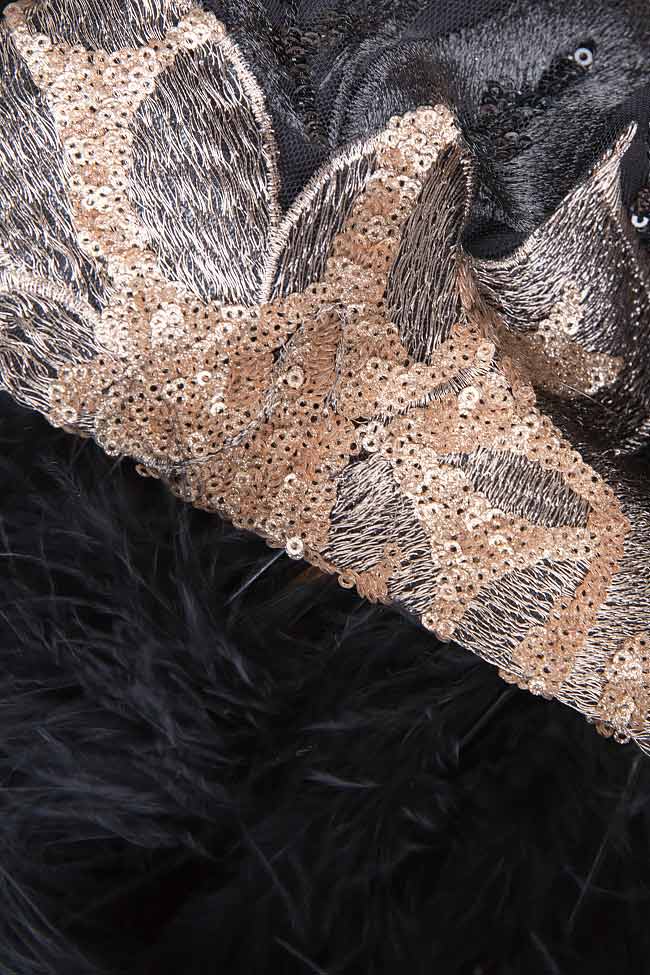 Sequin embroideredmidi dress with flakes embellishment Raffaela Moraru image 3