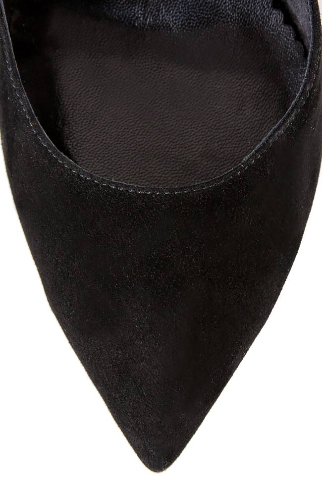 Pantofi din piele intoarsa cu insertii din blana Mihai Albu imagine 3