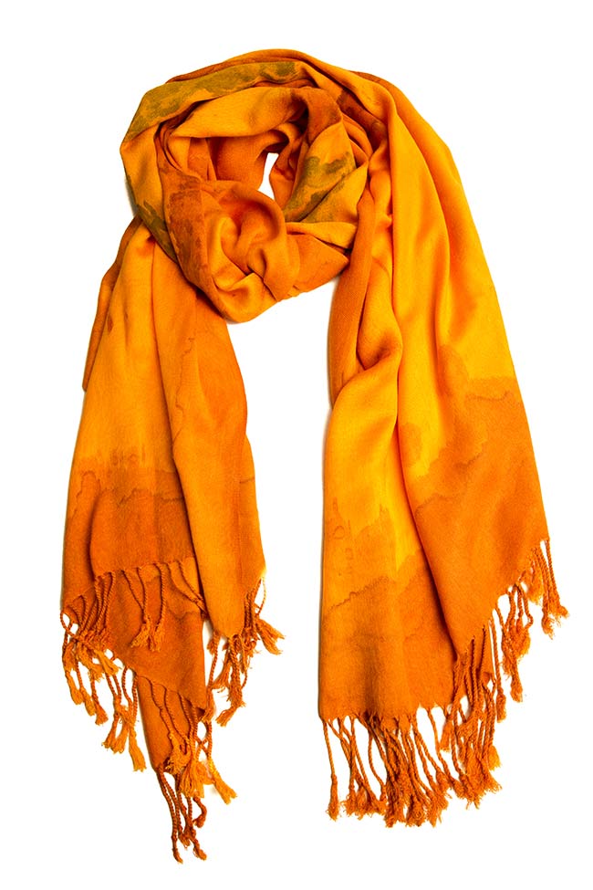 Printed cashmere scarf Arona Carelli image 0