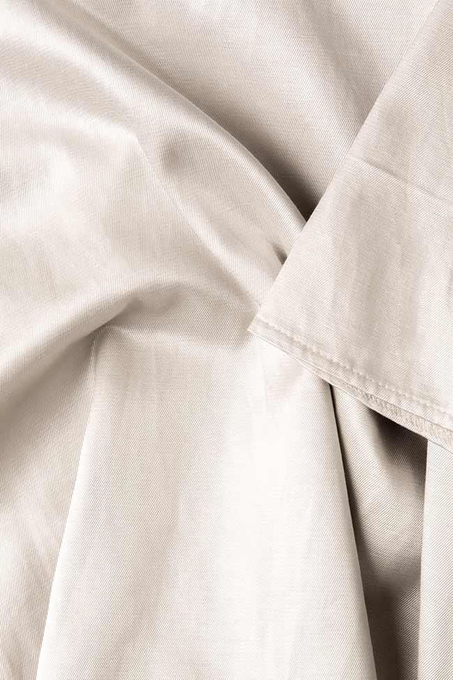Bluza din bumbac satian cu peplum Naiv Clothing imagine 3