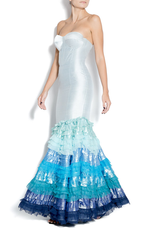 Silk-shantung mermaid type gown Alexandru Raicu image 1