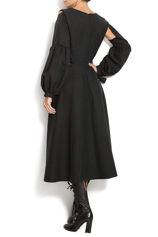 Jersey midi dress with detachable sleeves Aer Wear image 2