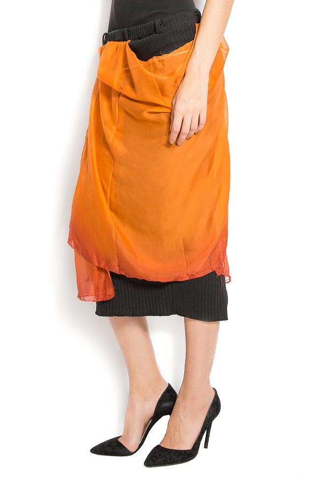 Overlapped silk-blend and wool skirt Studio Cabal image 1