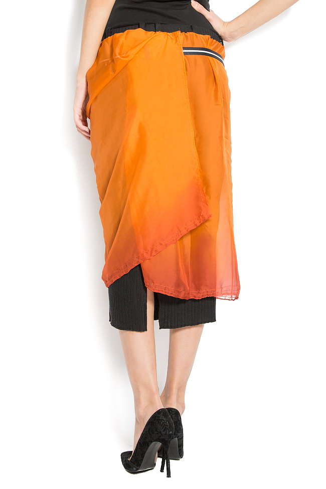 Overlapped silk-blend and wool skirt Studio Cabal image 2