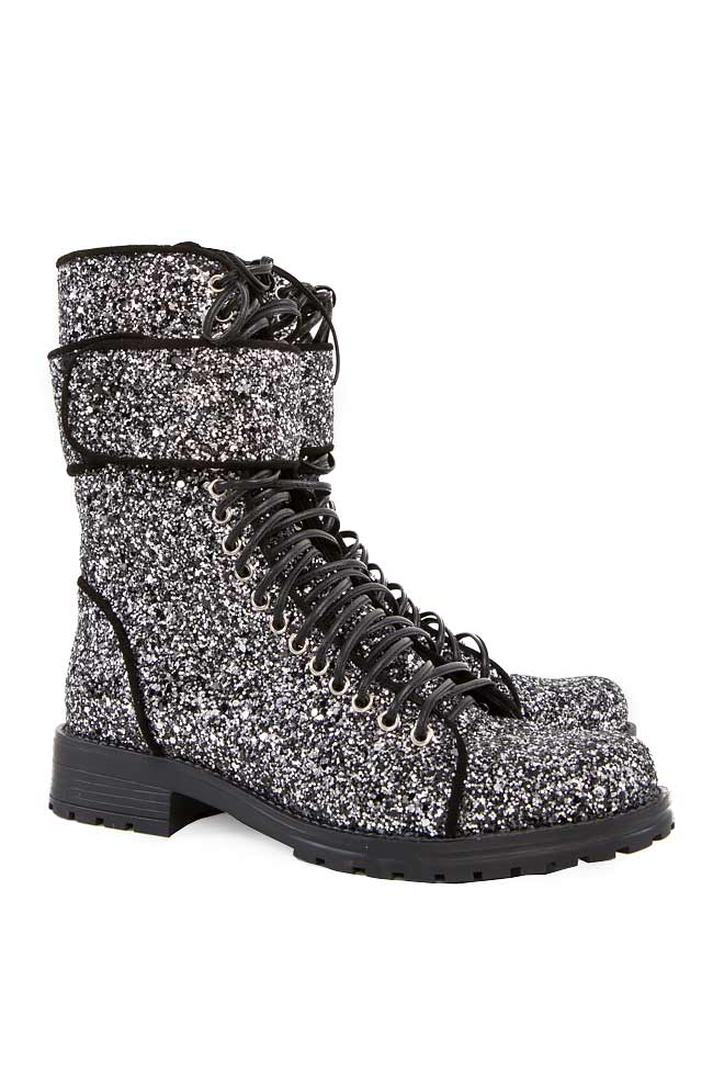 Glittered-leather boots Atelier Faiblesse image 1