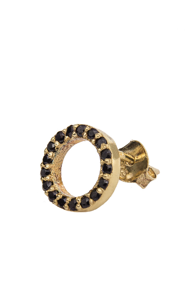 ETERNITY BLACK 14-karat gold diamond-encrusted earrings Minionette image 2