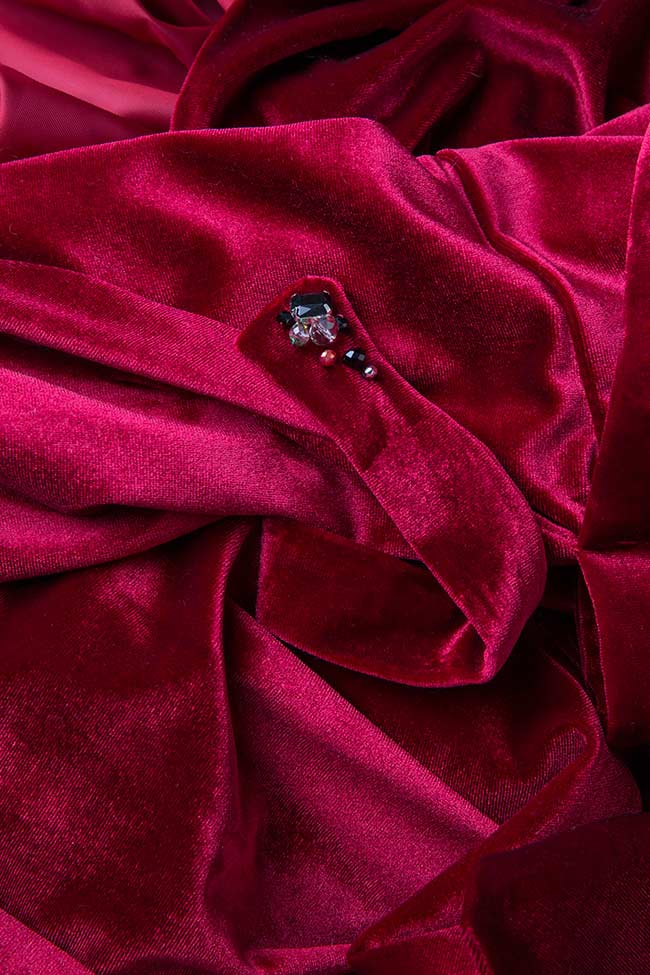 Manteau en velours avec cordon et broderies à sequins B.A.D. Style by Adriana Barar image 3