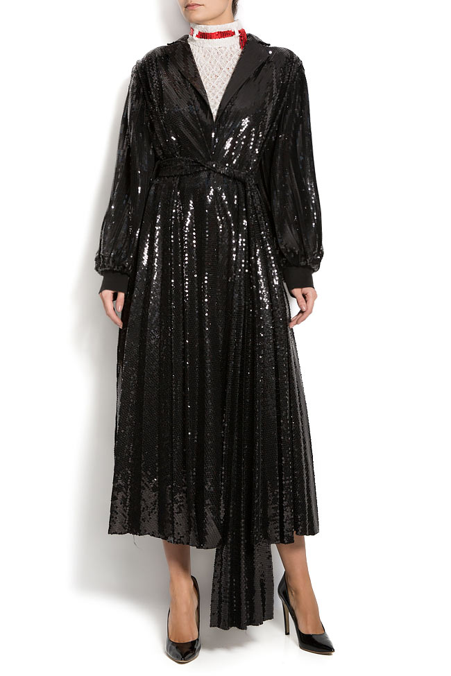 SEQUIN pleated trench ATU Body Couture image 0