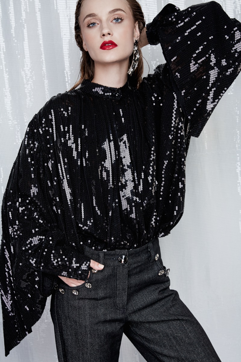 Sequined-embroidered bomber jacket ATU Body Couture image 3
