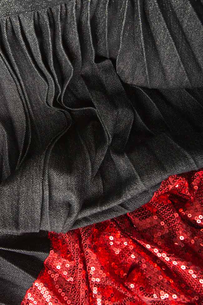 Sequined denim skirt ATU Body Couture image 4