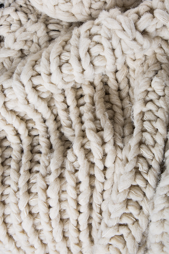 Cardigan din lana tricotat manual CHUNKY Ioana Ciolacu imagine 3