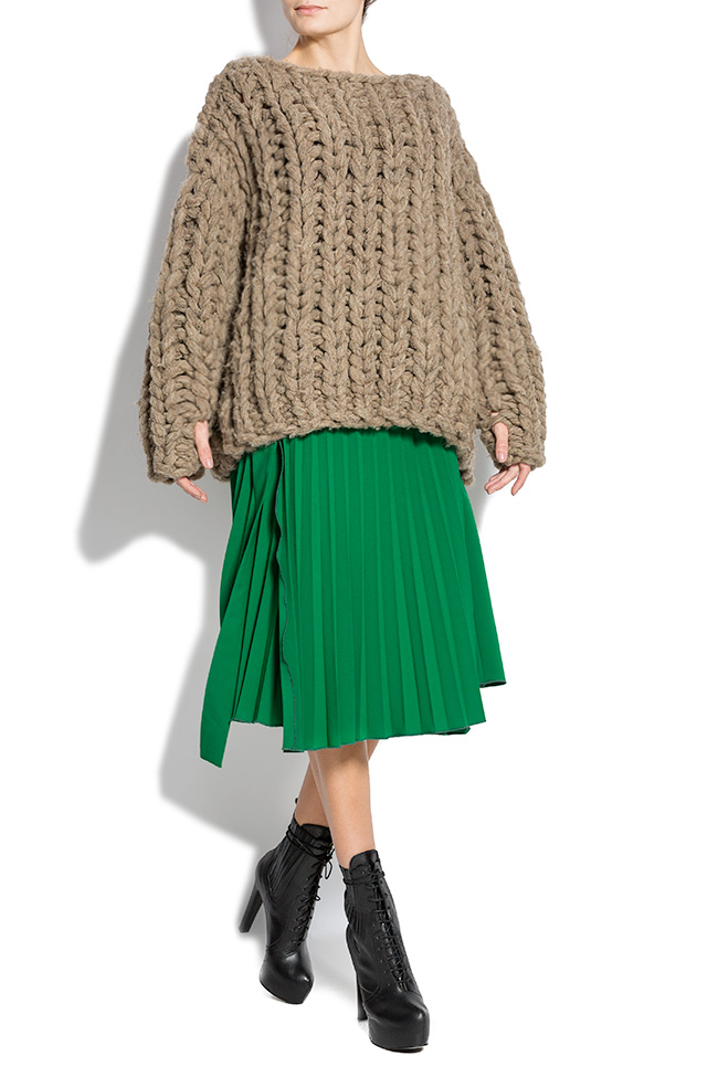 Pulover din lana tricotat manual CHUNKY Ioana Ciolacu imagine 0