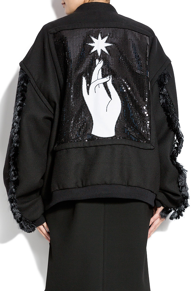 Sequined wool bomber jacket ATU Body Couture image 3