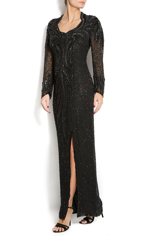 Sequin embellished silk gown R'Ias Couture image 1