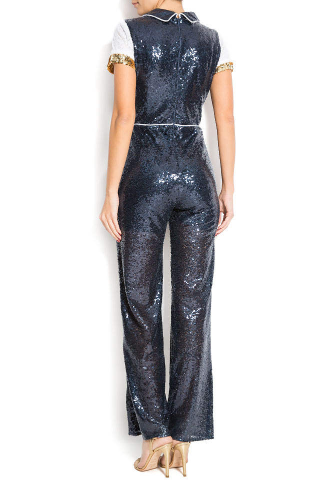 Sequin embellished overalls ATU Body Couture image 2