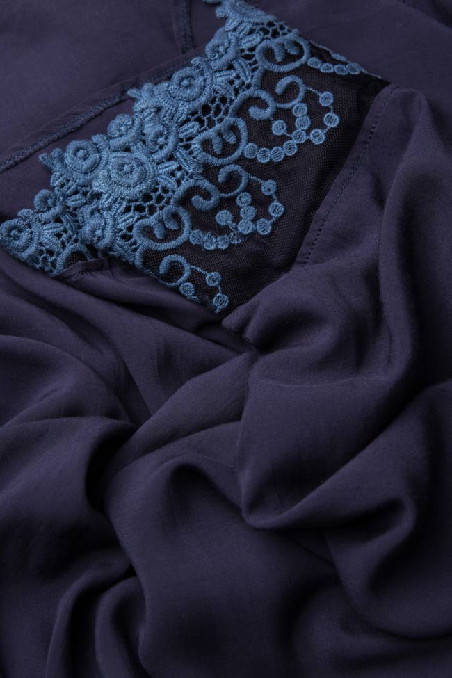 Robe en coton avec insertions de dentelle Dorin Negrau image 3