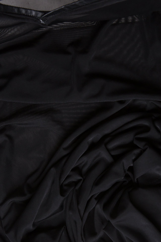 Bluza tip rochie asimetrica din tul elastic Karmen Herscovici imagine 3