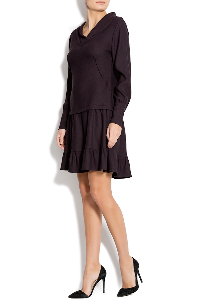  Black wool mini dress Lena Criveanu image 1