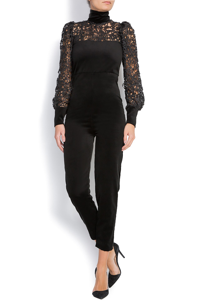 Velvet and lace overalls BADEN 11 image 0