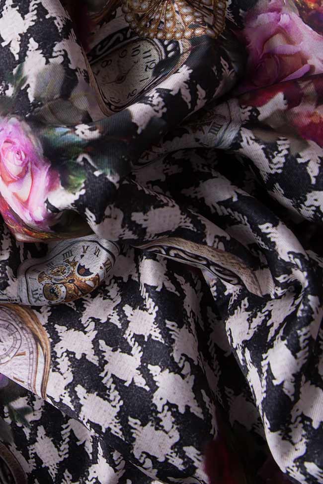 Printed duchess silk-satin skirt LaRochelle image 4