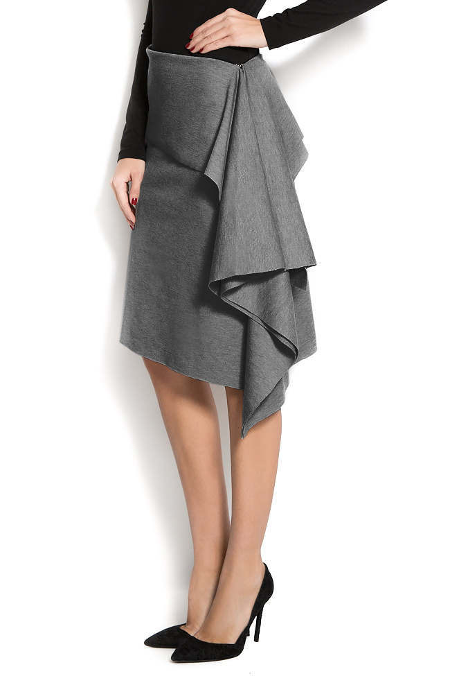 Balance ruffled asymmetrical cotton skirt Dorin Negrau image 1