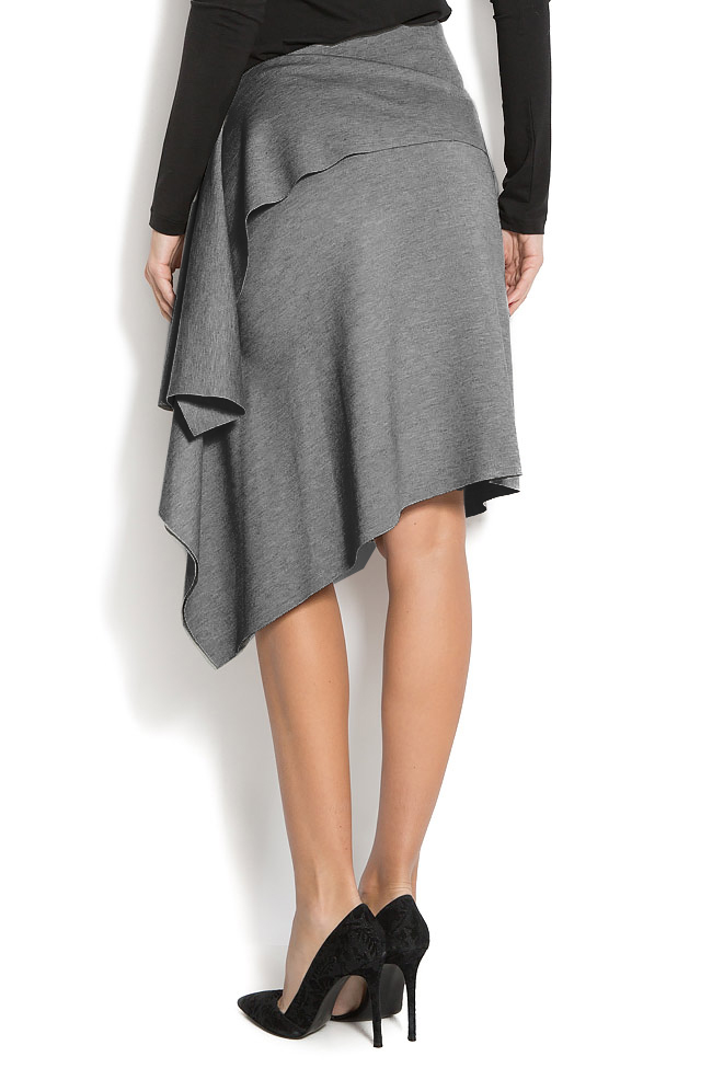Balance ruffled asymmetrical cotton skirt Dorin Negrau image 2