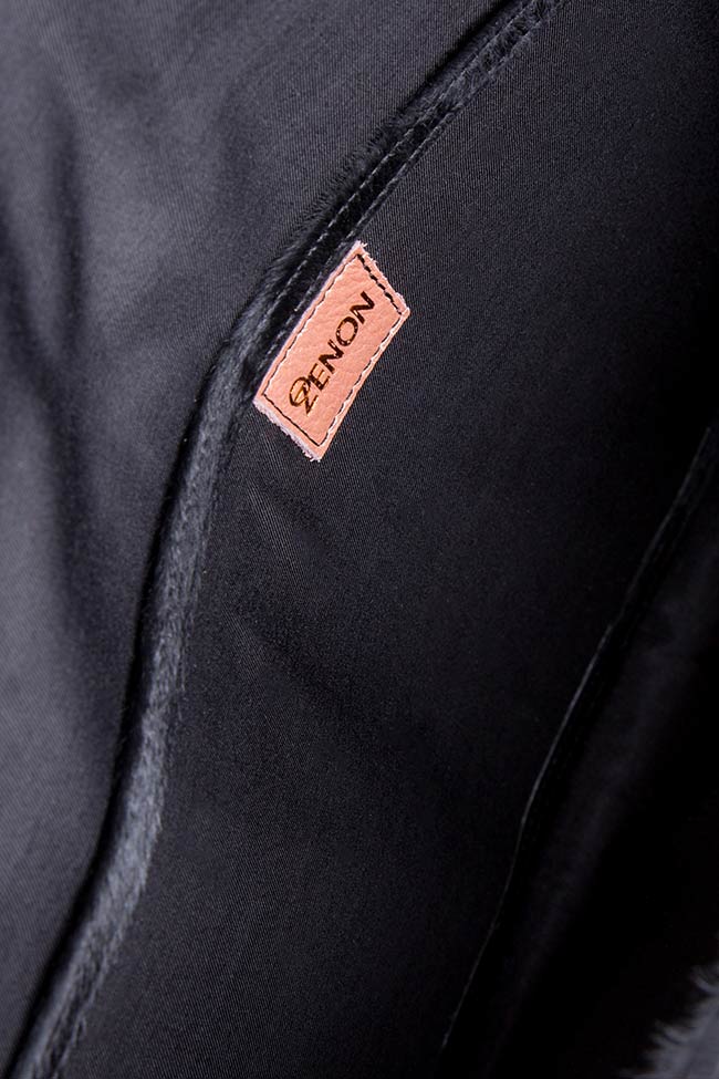 Fur leather clutch Zenon image 3