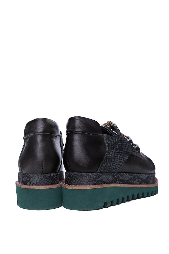 Suede and leather platform shoes Mihaela Glavan  image 2