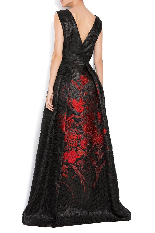 Buy Gold Silk Organza Lining Viscose Embroidery Round Gown For Women by  Rahul Mishra Online at Aza Fashions.
