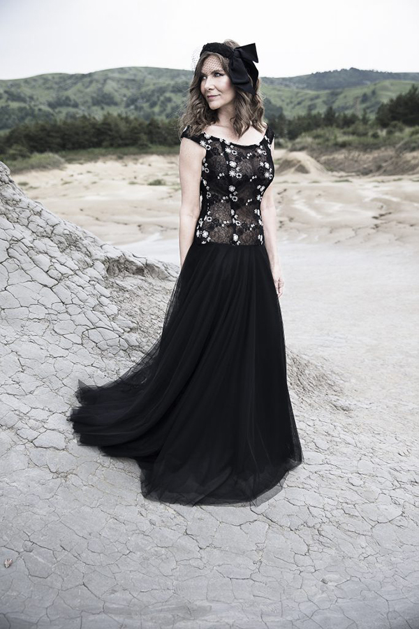 Raveca off-the-shoulder solstiss lace gown Romanitza by Romanita Iovan image 3