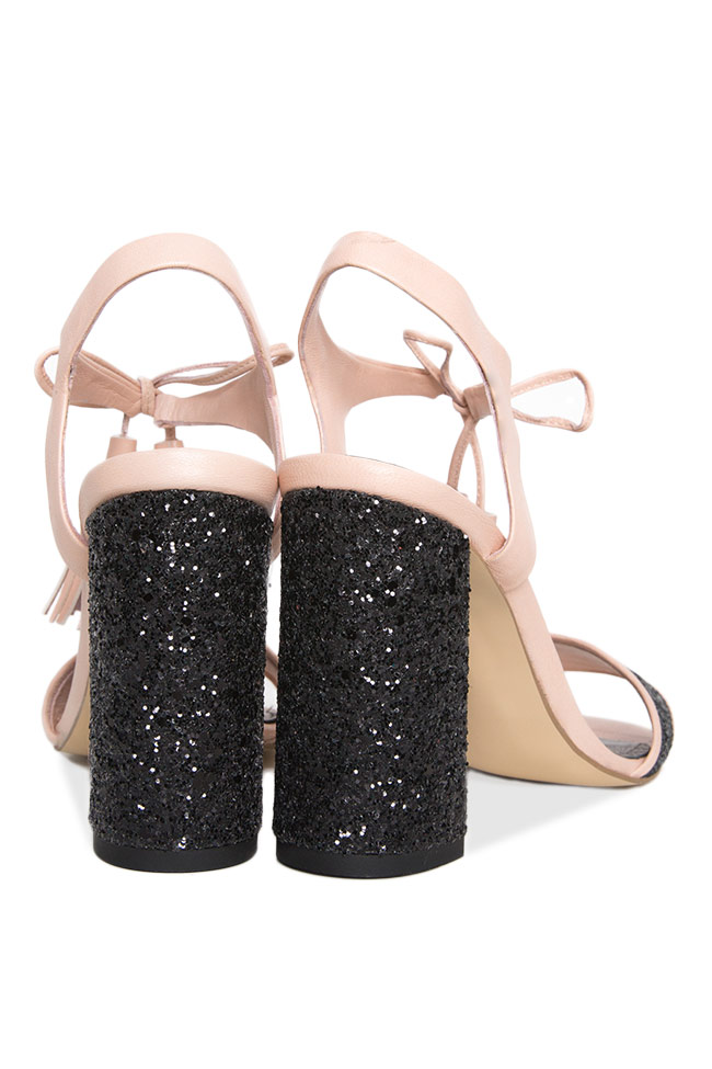 Tasseled glittered leather sandals Ana Kaloni image 2
