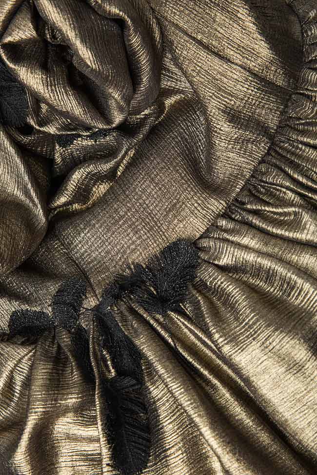 ROXANA natural silk-veil embellished gown Romanitza by Romanita Iovan image 3