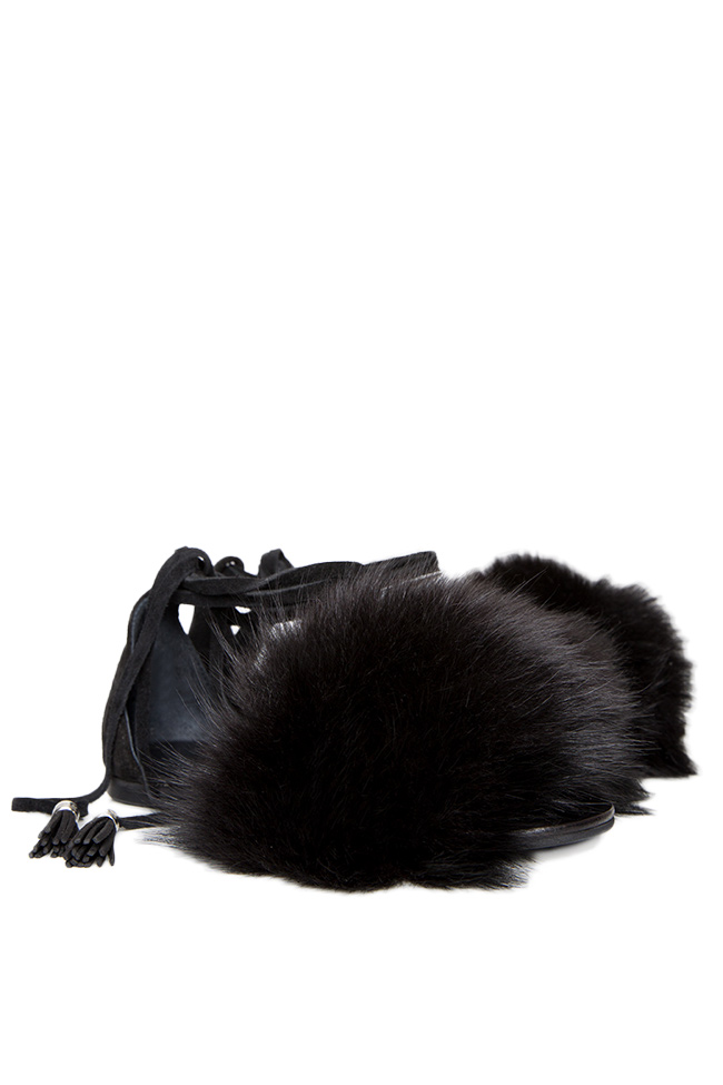 Leather and fur sandals Mihaela Gheorghe image 1