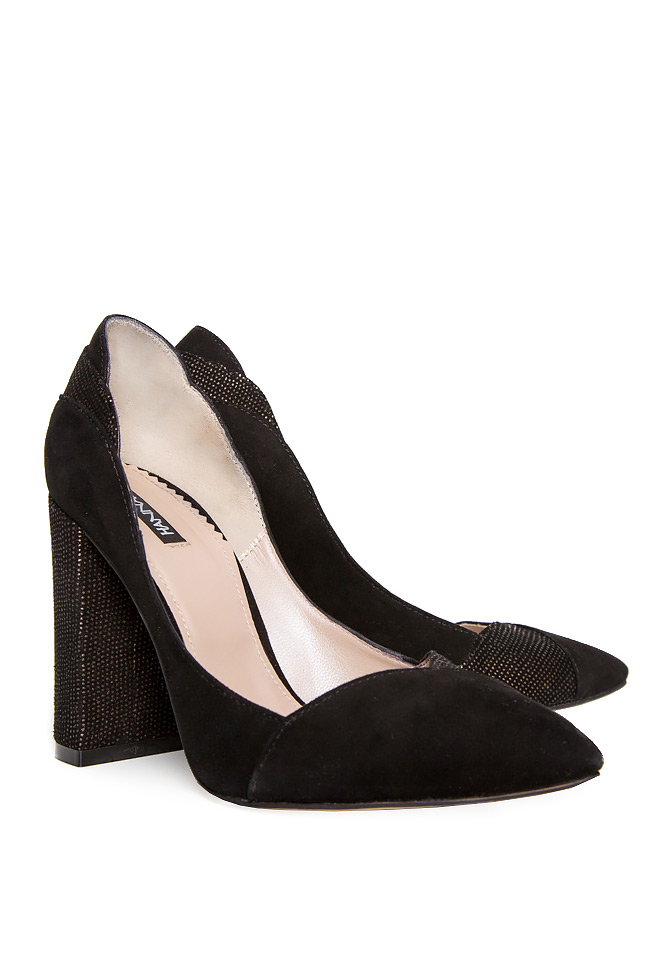 Suede leather shoes with thick heels Hannami image 1