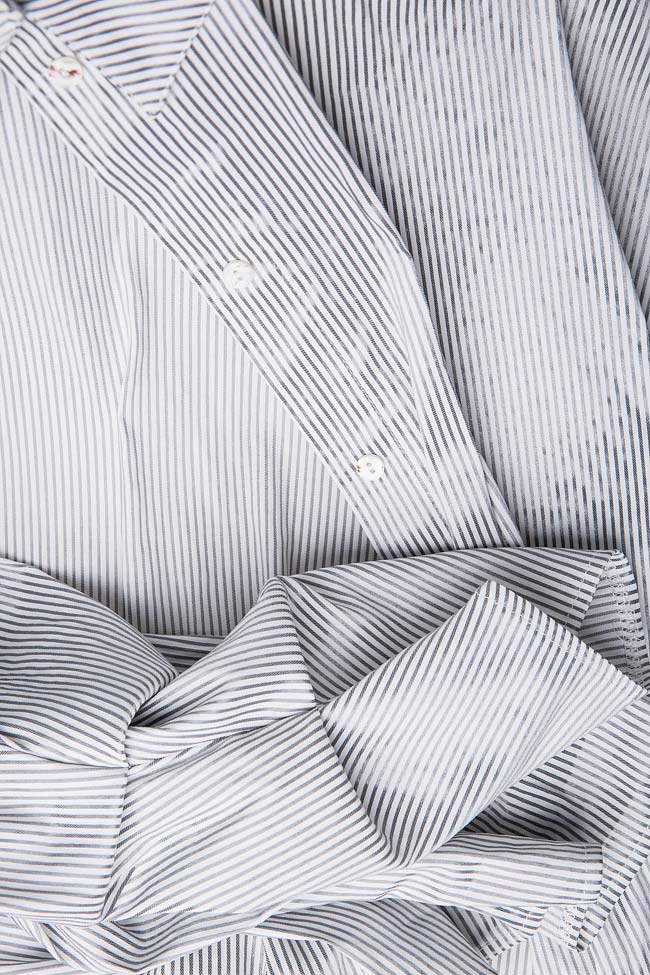 Open back striped cotton shirt Cloche image 3