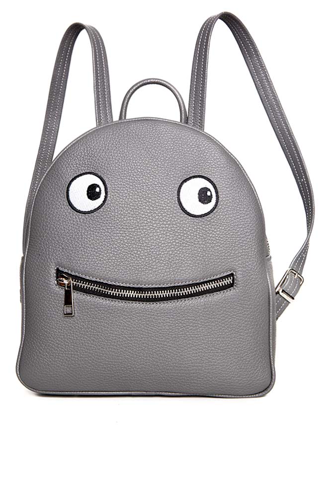 Happy Face mini leather backpack Laura Olaru image 0